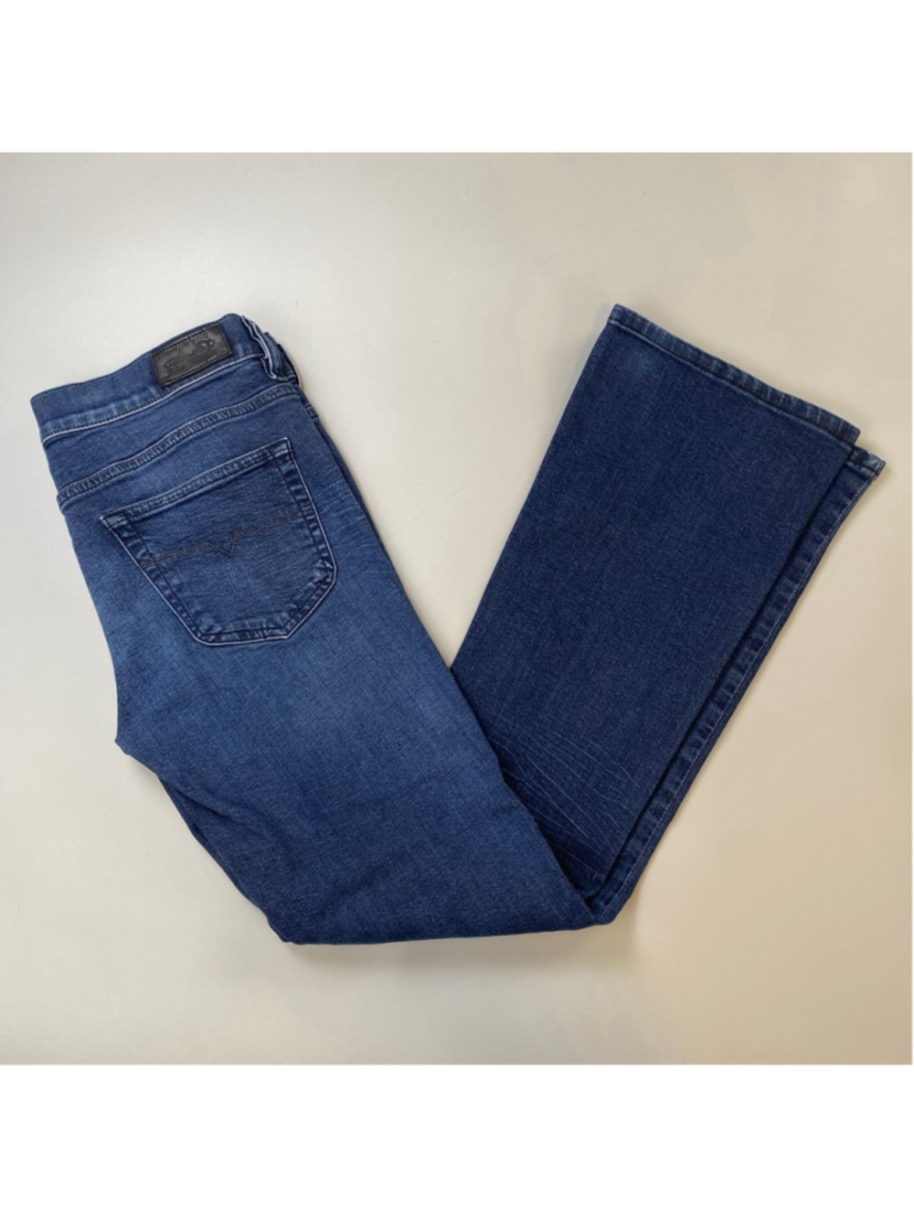 Diesel Jeans Womens 29 Blue Lowboot Slim Bootcut Low Waist Cowgirl Y2K Vibes